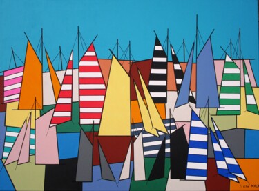 Peinture intitulée "Voiles carnaval" par Nyls  Eliot, Œuvre d'art originale, Acrylique