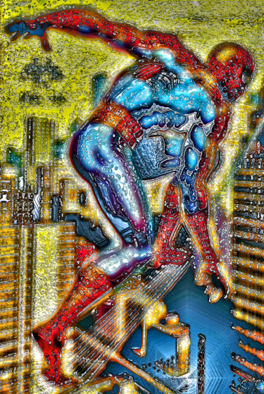Arts numériques intitulée "Spiderchrome 4.jpg" par Pascal Moulin, Œuvre d'art originale, Travail numérique 2D