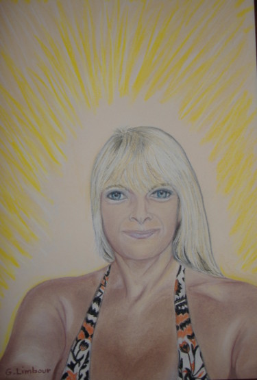 Peinture intitulée "mon amie retrouvée" par Ghislaine Limbour, Œuvre d'art originale, Pastel