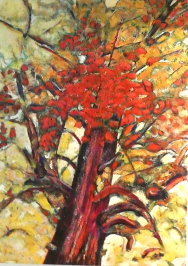 Malerei mit dem Titel "Mein Freund der Bau…" von Urs, Original-Kunstwerk, Acryl