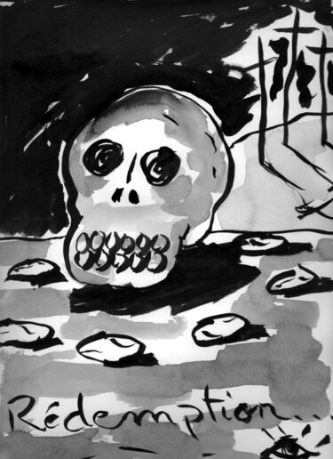 Malerei mit dem Titel "Rédemption 1" von T.Montana, Original-Kunstwerk, Tinte