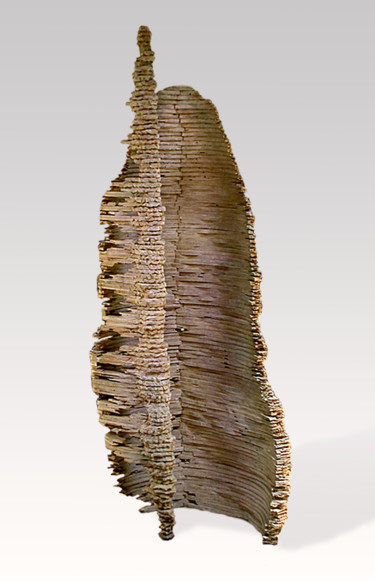 Sculpture titled "Vessel #32—Witness" by Jeff Key, Original Artwork, Wood