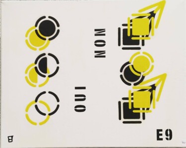 数字艺术 标题为“OUI & NON” 由Etienne Frouin (E9 Inertion), 原创艺术品, 数字油画