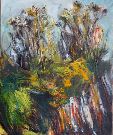 Peinture intitulée "LES FENOUILS SAUVAG…" par Catherine Duchêne, Œuvre d'art originale, Huile
