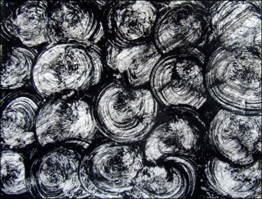 印花与版画 标题为“MONOTYPE NOIR PAPIE…” 由Alain Lamy, 原创艺术品, 蒙纳