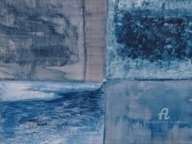 Peinture intitulée "Outrebleu" par Marie-Paule Demarquez, Œuvre d'art originale, Acrylique Monté sur Châssis en bois