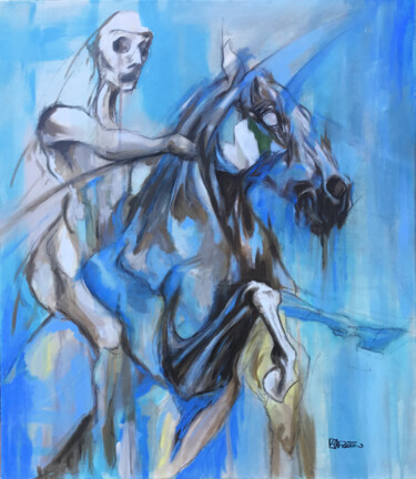 Nu équin - Sortilège Peinture intitulée "Nu équin - Sortilège" par Richard Routin, Œuvre d'art originale, Acrylique Monté sur Châssis en bois