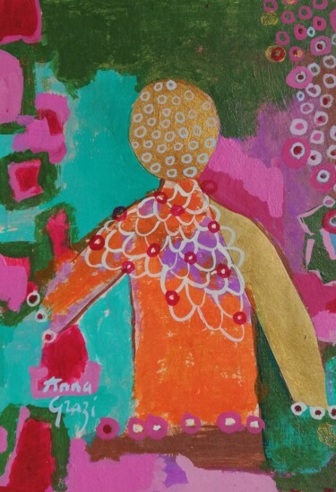 En attendant la lune #artistsupportpledge Painting titled "En attendant la lun…" by Anna Grazi, Original Artwork, Acrylic