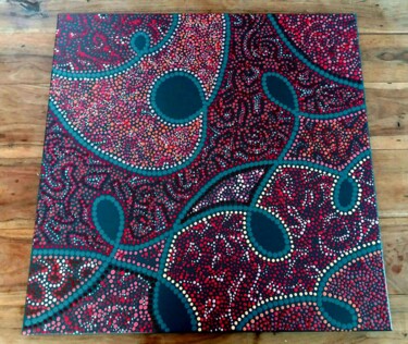 Peinture intitulée "TUTOYER SES RÊVES" par Sandra.R - Un Pointctout, Œuvre d'art originale, Acrylique