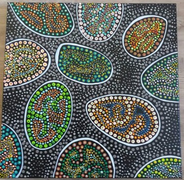 Peinture intitulée "Stomatholites" par Sandra.R - Un Pointctout, Œuvre d'art originale, Acrylique