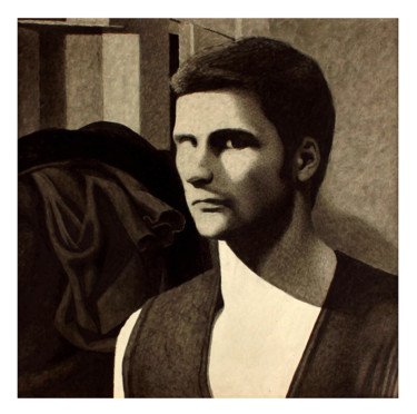 Картина под названием "Portrait with drape…" - Николай Седнин (Nicolas Sedninne), Подлинное произведение искусства, Чернила