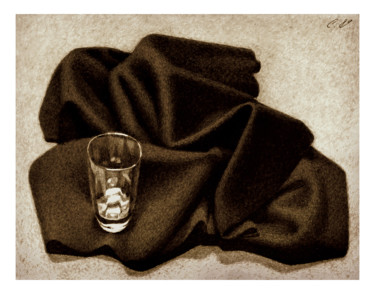 Картина под названием "Still-life with a g…" - Николай Седнин (Nicolas Sedninne), Подлинное произведение искусства, Чернила