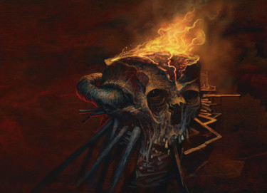 Digital Arts titled "Abaddon's Lighthouse" by Vladimir Chebakov, Original Artwork, 2D Digital Work