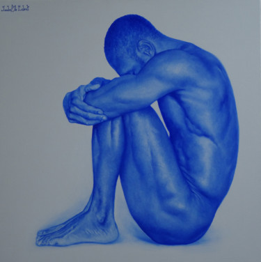 Méditation Peinture intitulée "Méditation" par Isabelle Lebret, Œuvre d'art originale, Huile