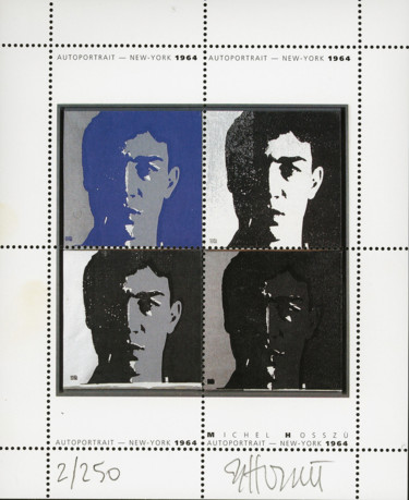 Gravures & estampes intitulée "Autoportrait NY - T…" par Hosszu, Œuvre d'art originale, Papier