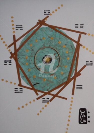 Collagen mit dem Titel "Energies" von Noche, Original-Kunstwerk