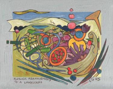 Flower Arrangement In A Landscape