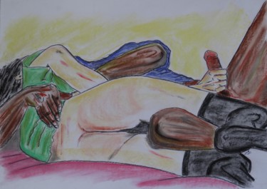jeu de mains 5 图画 标题为“jeu de mains 5” 由Jean Philippe Dufau, 原创艺术品, 粉彩