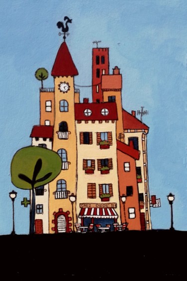 Peinture intitulée "Petite rue" par Ax Creart, Œuvre d'art originale, Acrylique