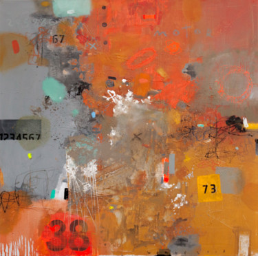 Painting titled "Corrosion of metal-4" by Viktor Sheleg, Original Artwork, Oil