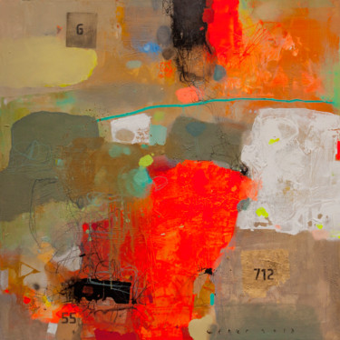 Painting titled "Corrosion of metal-5" by Viktor Sheleg, Original Artwork, Acrylic