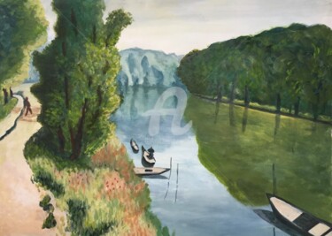 Pintura intitulada "D'après albert Marq…" por Nelly Coudoux, Obras de arte originais, Acrílico