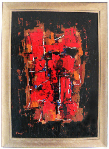 Pintura intitulada "elans-rouges.jpg" por Patrick Sagot, Obras de arte originais, Óleo
