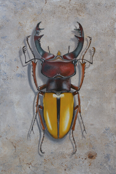 Painting titled "Lucanus Laetus" by Dietrich Moravec, Original Artwork, Acrylic