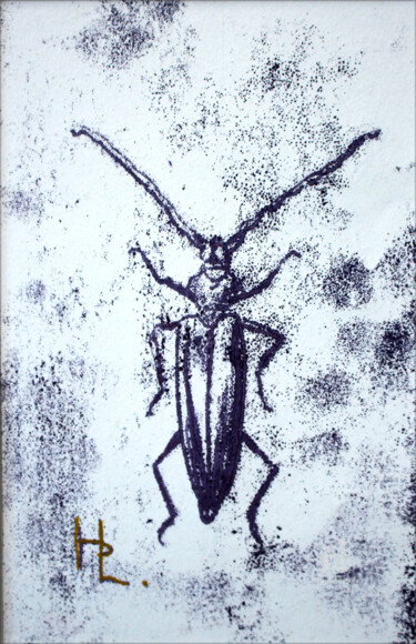 Gravures & estampes intitulée "capricorne.jpg" par Hélène Lacquement, Œuvre d'art originale, Monotype