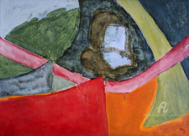 Peinture intitulée "Percée simple" par Marie-Paule Demarquez, Œuvre d'art originale, Acrylique Monté sur Châssis en bois