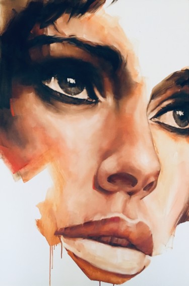 Pure Schilderij getiteld "Pure" door Inge Coolen, Origineel Kunstwerk, Olie