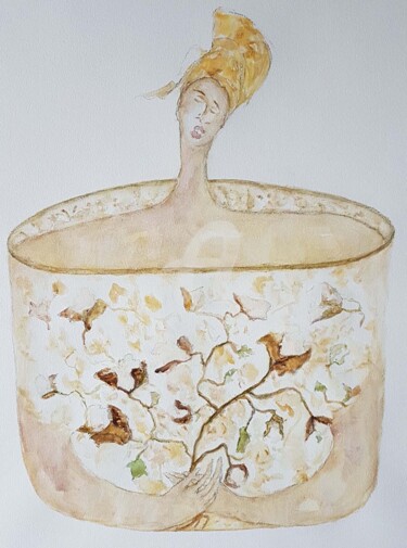제목이 "fleur de coton"인 미술작품 Cegede로, 원작, 잉크