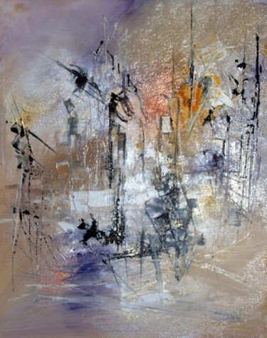 Peinture intitulée "Les échassières" par Muriel Cayet, Œuvre d'art originale