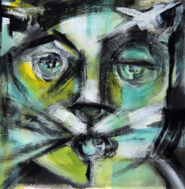 Peinture intitulée "Mr Freeze" par Sylvie Penet, Œuvre d'art originale, Autre