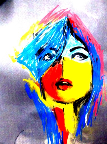 Dessin intitulée "janie" par Jeanne Le Guen, Œuvre d'art originale, Marqueur