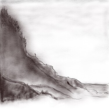 제목이 "Cliffs"인 디지털 아트 Randy Addy로, 원작, 디지털 페인팅