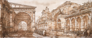 The Nocturne For The Architect Peinture intitulée "The Nocturne For Th…" par Andrei Svistunov, Œuvre d'art originale, Aquarelle