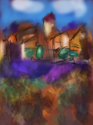 Digital Arts titled "Ocre et tableau..." by Jacky Patin, Original Artwork