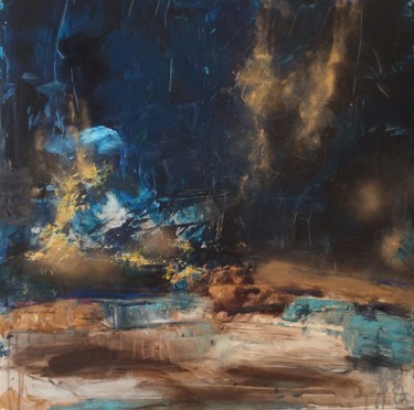 Peinture intitulée "Nocturne" par Isabelle Nativelle, Œuvre d'art originale, Acrylique
