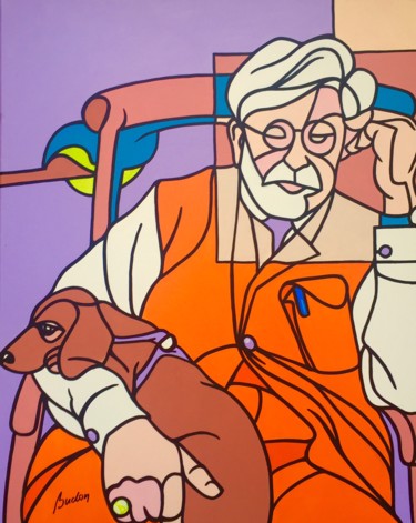 Peinture intitulée "le maitre" par Pascal Buclon, Œuvre d'art originale, Acrylique Monté sur Châssis en bois
