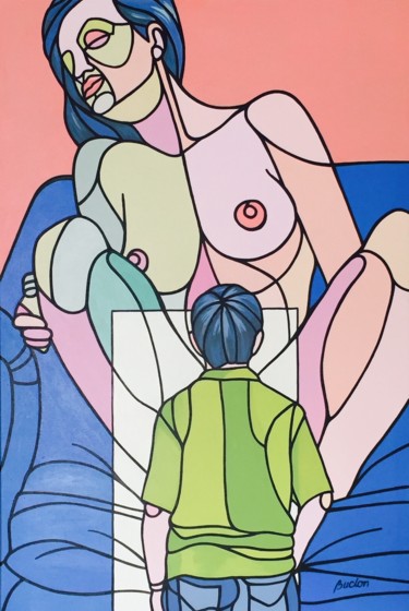 Peinture intitulée "question2.jpg" par Pascal Buclon, Œuvre d'art originale, Acrylique