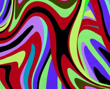 Digital Arts titled "Peacocks in flight" by Peter Jalesh, Original Artwork, Digital Painting