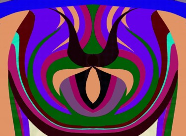 Digital Arts titled "Salvador Dali Mask" by Peter Jalesh, Original Artwork, Digital Painting