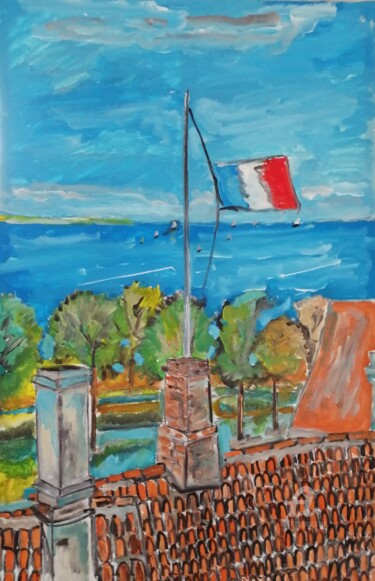 Peinture intitulée "14 Juillet À Trouvi…" par Rodolphe Lavayssiere, Œuvre d'art originale, Acrylique