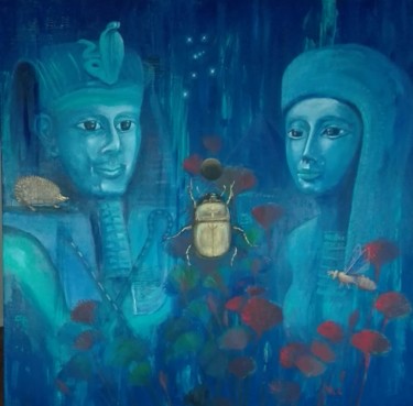 Peinture intitulée "Les Initiés" par Mikel Richard (Mik'Art), Œuvre d'art originale, Acrylique