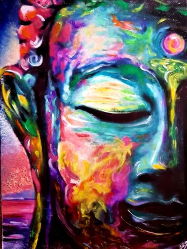 Peinture intitulée "''Méditation''" par Cel . B, Œuvre d'art originale, Acrylique