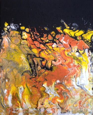 Painting titled "Feu" by Karl Blanchet, Original Artwork, Acrylic