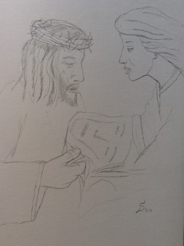 Zeichnungen mit dem Titel "Veronica" von Stefan Dhein, Original-Kunstwerk, Bleistift