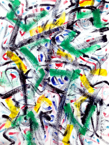 Peinture intitulée "Fiesta #2.jpg" par Gilbert Laporta, Œuvre d'art originale, Acrylique