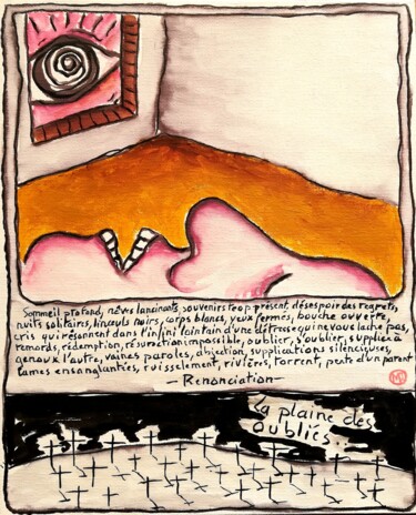 Painting titled "En attendant le rév…" by T.Montana, Original Artwork, Acrylic